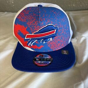 New Era 9FIFTY NFL Buffalo Bills Blue Red Tear Trucker SnapBack